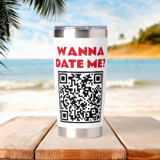 Personalized QR Code – Wanna Date/Marry Me Cool Insulated Tumbler