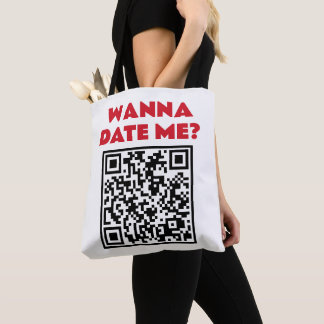 Personalized QR Code – Wanna Date/Marry Me Cool Tote Bag