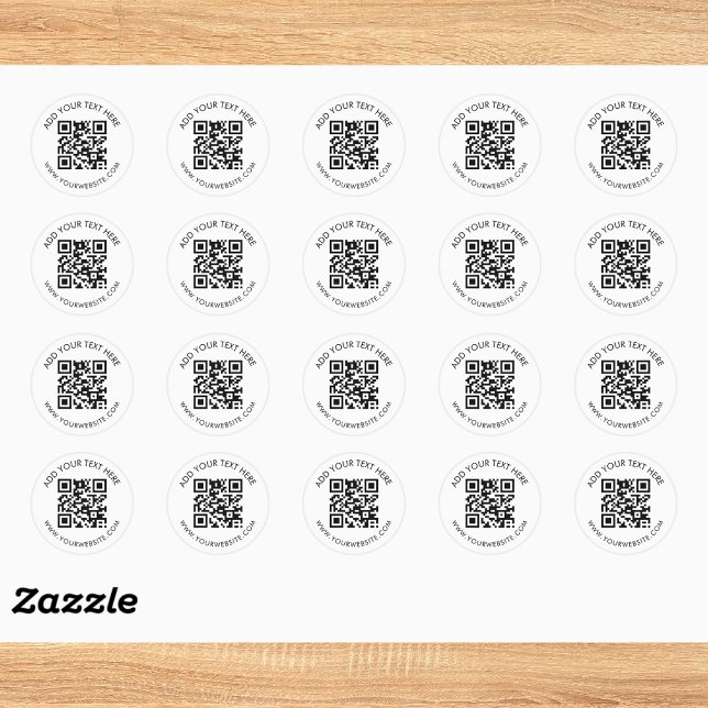 Personalized QR Code Website Promotion Classic Round Sticker (Creator Uploaded)