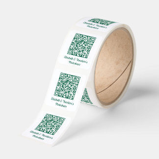 Personalized QR Code Wedding Photo Share Website Square Sticker