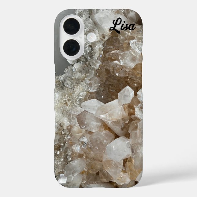 Personalized Quartz Crystal Sturdy iPhone Case (Back)