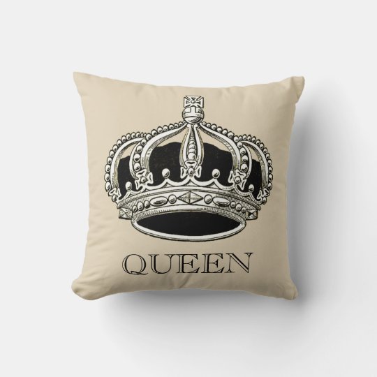 Personalized Queen and King Crown Throw Pillow | Zazzle.com