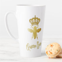 Personalized ★ QUEEN BEE ★ Gold Crown Latte Latte Mug Personalized ★ QUEEN BEE ★ Gold Crown Latte Latte Mug