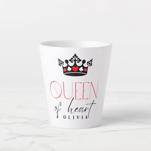 Personalized Queen Crown Latte Mug (Front)