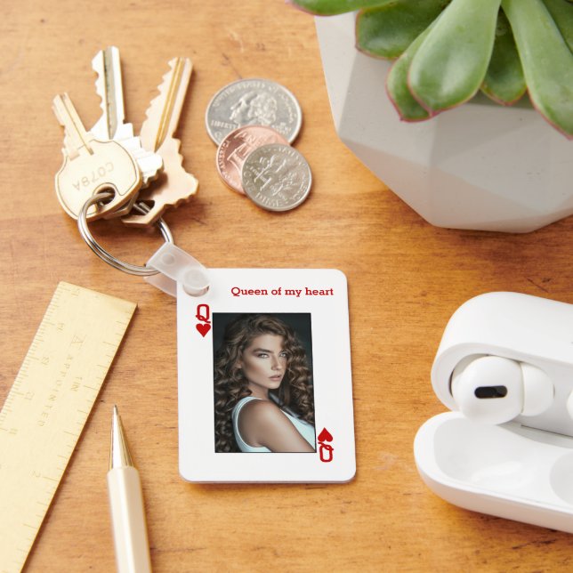 Personalized Queen of Hearts Keychain (Desk)