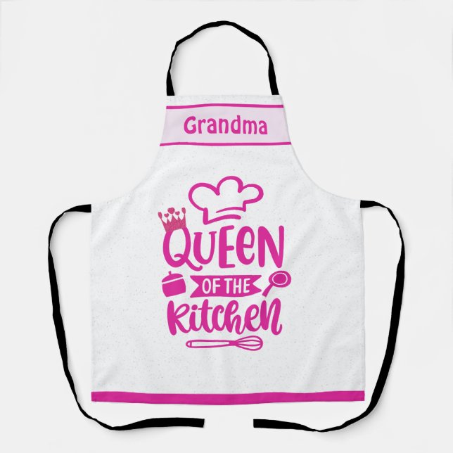 Personalized Queen of the Kitchen  Apron (Front)