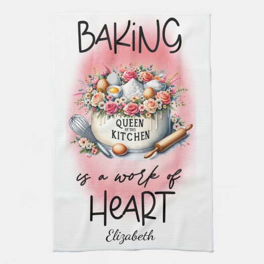 Personalized Queen of the Kitchen Pink Floral