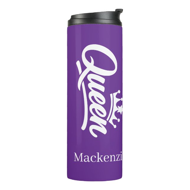 Personalized Queen With Crown Thermal Tumbler (Rotated Left)
