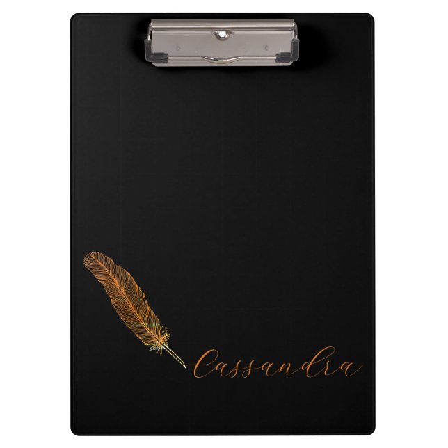 Personalized Quill Pen Clipboard (Front)