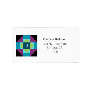 Personalized Quilt Block Return Address Labels