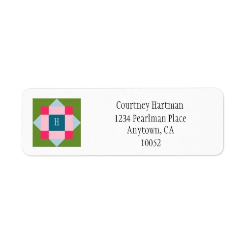 Personalized Quilt Block Return Address Labels