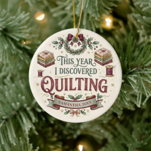 Personalized Quilter Christmas Ornament