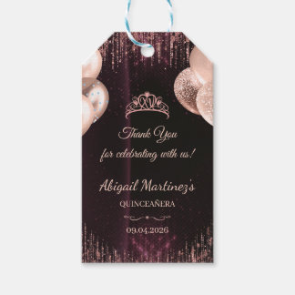 Personalized Quinceañera Gift Tags | Custom favor