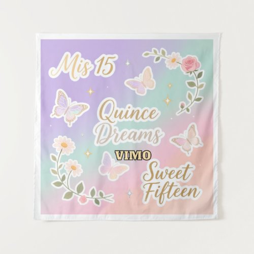 Personalized Quinceañera Photo Backdrop