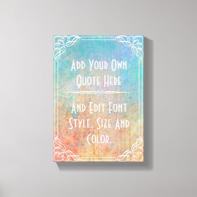 Personalized quotations canvas print (Front)