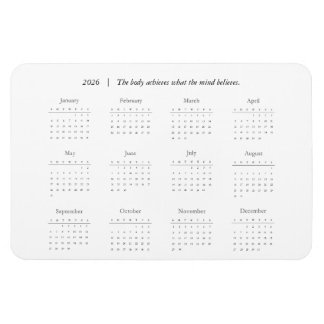 Personalized Quote 2026 Calendar Magent Magnet
