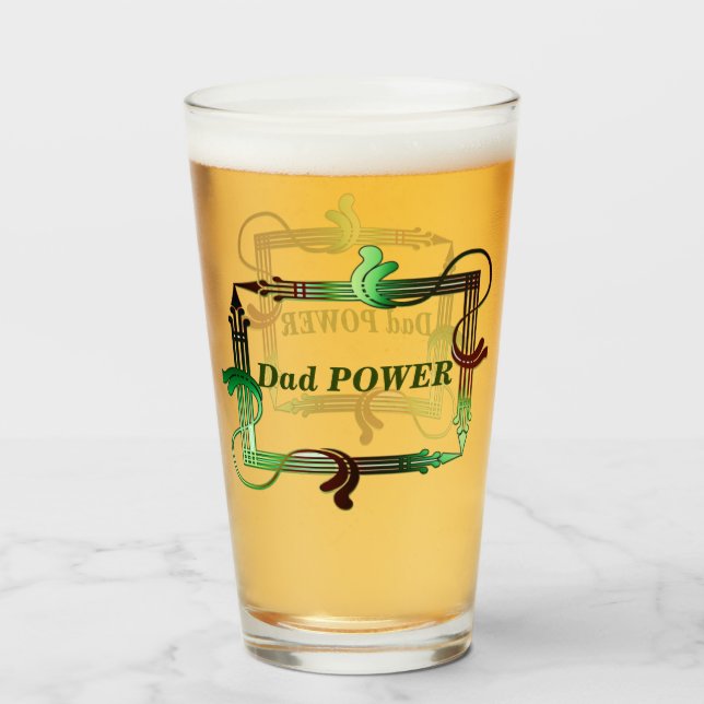 Personalized Quote Beer Glass for Dad (Front Filled)