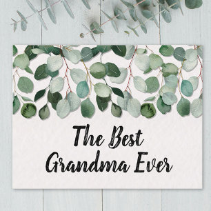 Personalized Quote Green Eucalyptus Leaves Postcard