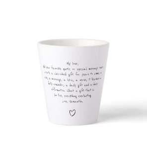 Personalized Quote Handwritten Coffee Tea Latte Mug