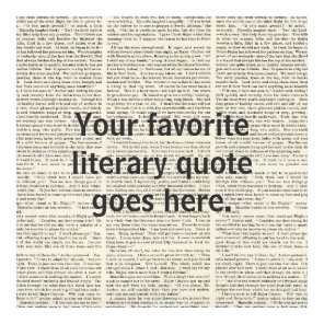 Personalized Quote, literary Poster, custom Poster