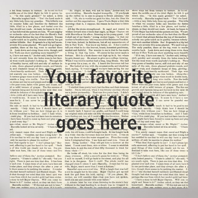 Personalized Quote, literary Poster, custom Poster (Front)
