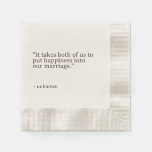 Personalized Quote or Song Lyric Wedding Napkins