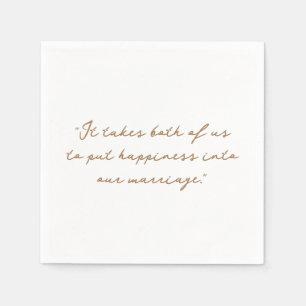 Personalized Quote or Song Lyric Wedding Napkins