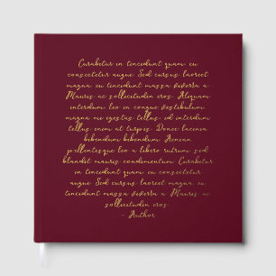 Personalized quote poem wedding vows foil guest book