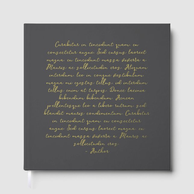 Personalized quote poem wedding vows foil guest book  (Front)