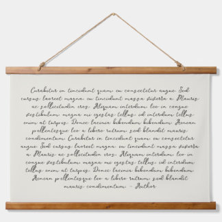 Personalized quote poem wedding vows hanging tapestry