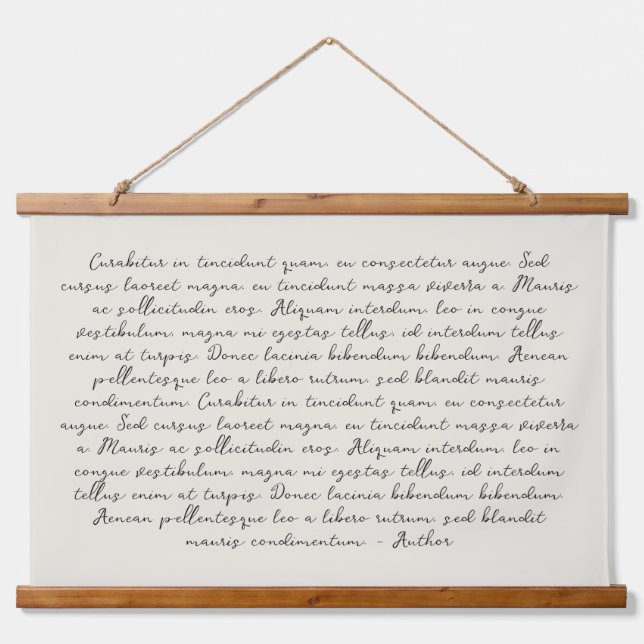 Personalized quote poem wedding vows hanging tapestry (Front)