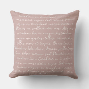 Personalized quote poem wedding vows throw pillow