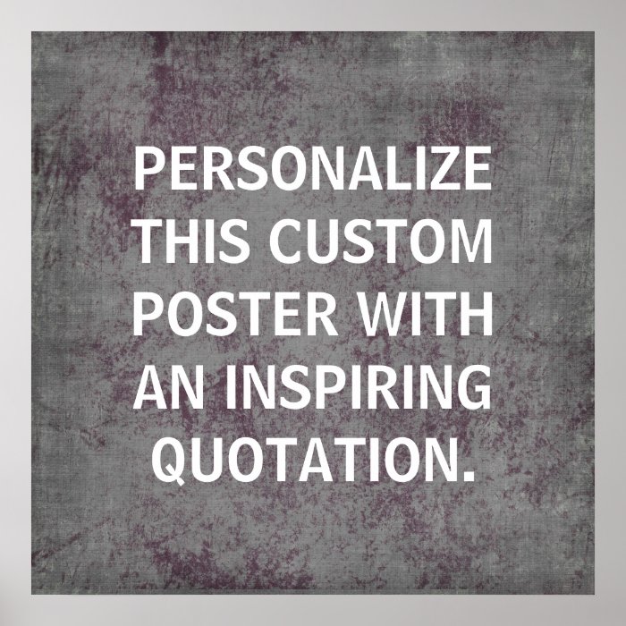 Personalized Quote Poster, custom