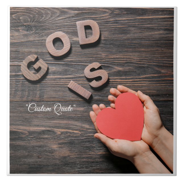 Personalized Quote & Quote  Ceramic Tile (Front)