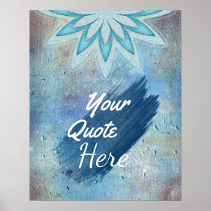 Personalized Quote Vintage Lotus Flower Custom Poster