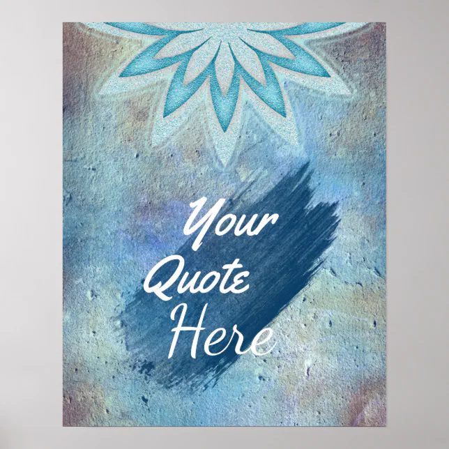 Personalized Quote Vintage Lotus Flower Custom Poster | Zazzle