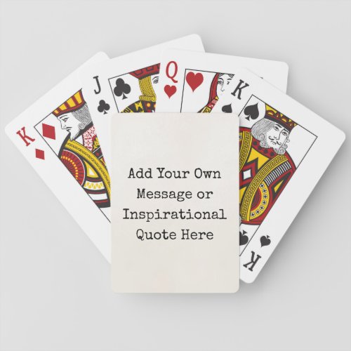 Personalized Quotes DIY Inspirational Motivational Playing Cards