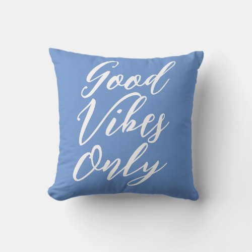 Personalized Quotes Monogram Good Vibes Only  Thr Throw Pillow