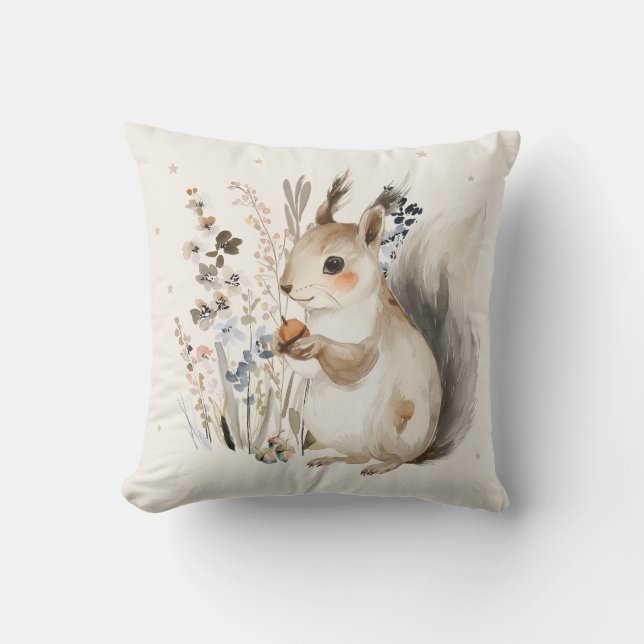 Personalized Rabbit Throw Pillow (Front)