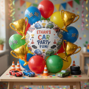 Personalized Race Car Birthday Balloon   Kids Car 