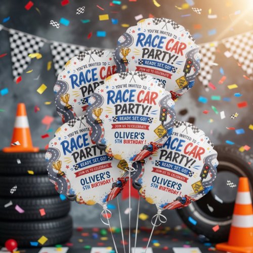 Personalized Race Car Birthday | Racing Party Balloon