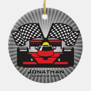 Personalized Race Car Ornament