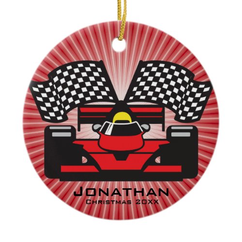 Personalized Race Car Ornament
