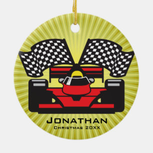 Personalized Race Car Ornament