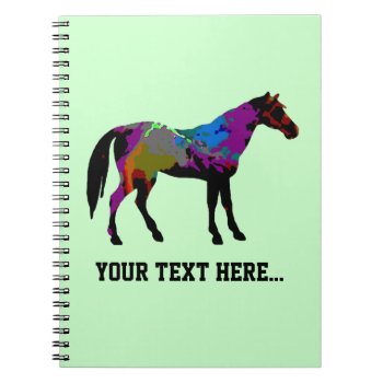 Personalized Race Horse Design On Mint Green Notebook by MysticDesigns at Zazzle