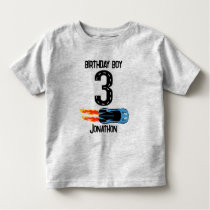 Personalized Racecar 3rd Birthday Party Toddler T-shirt