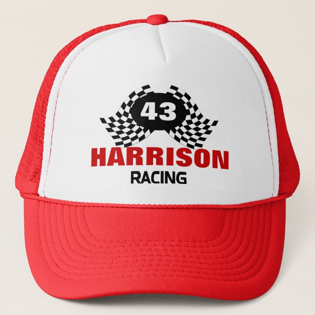 Personalized Racing Family Trucker Hat (Front)