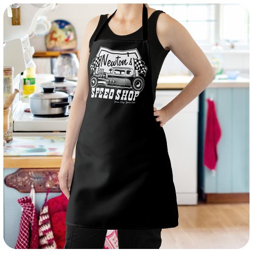 Personalized Racing Hot Rod Speed Shop Garage    Apron