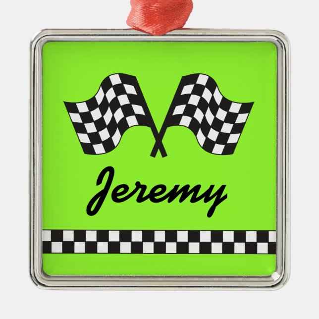 Personalized Racing Ornament Keepsake Gift (Front)