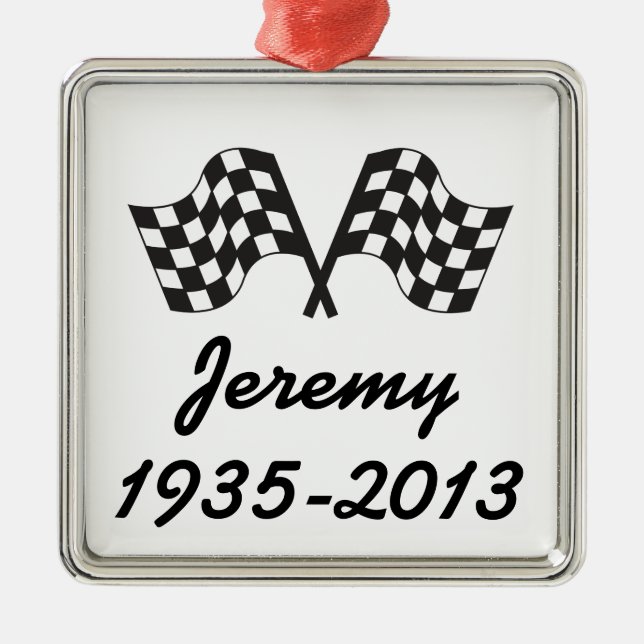Personalized Racing Ornament Keepsake Gift (Front)